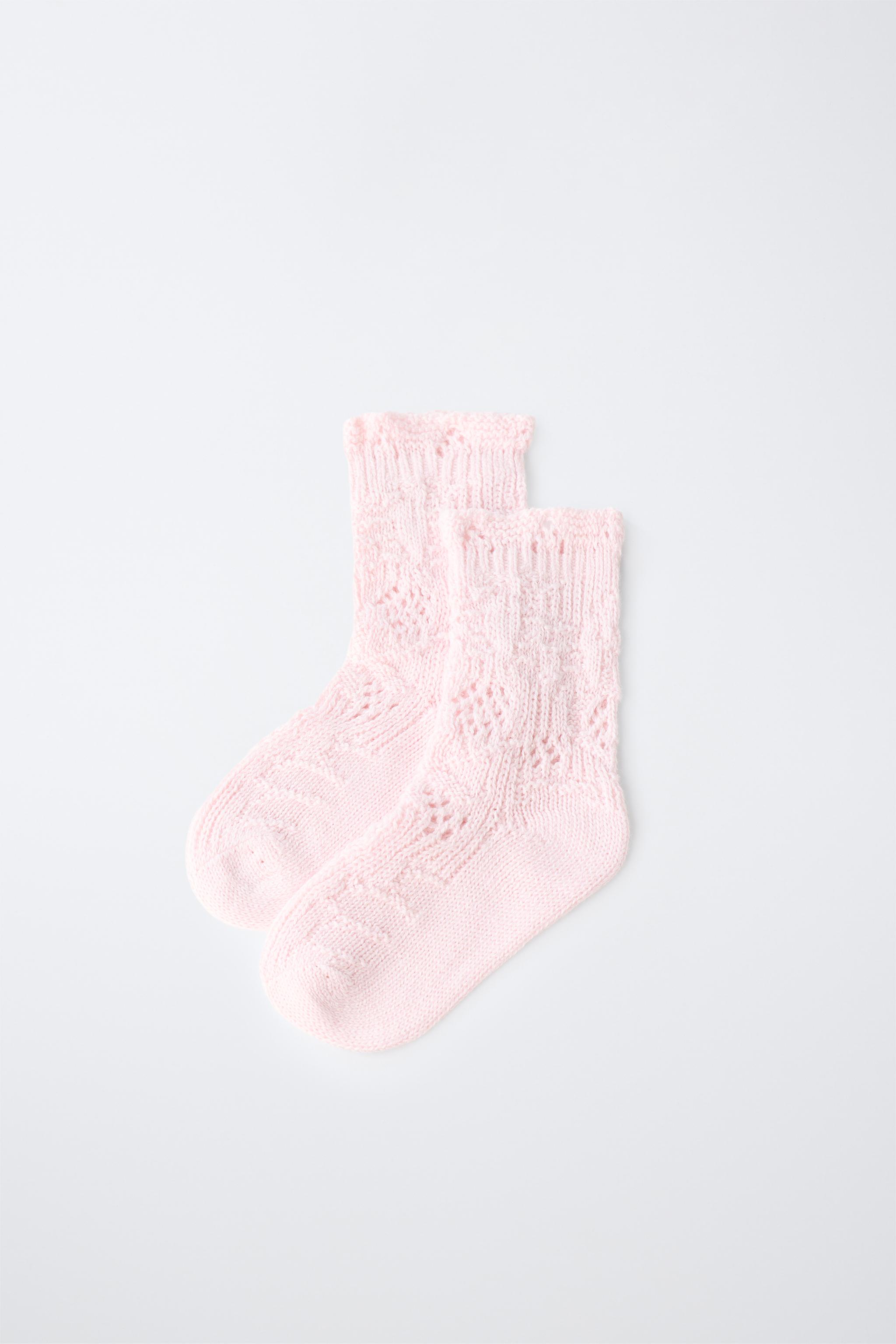 CHAUSSETTES MI-HAUTES VOLANT EN COTON ET SOIE